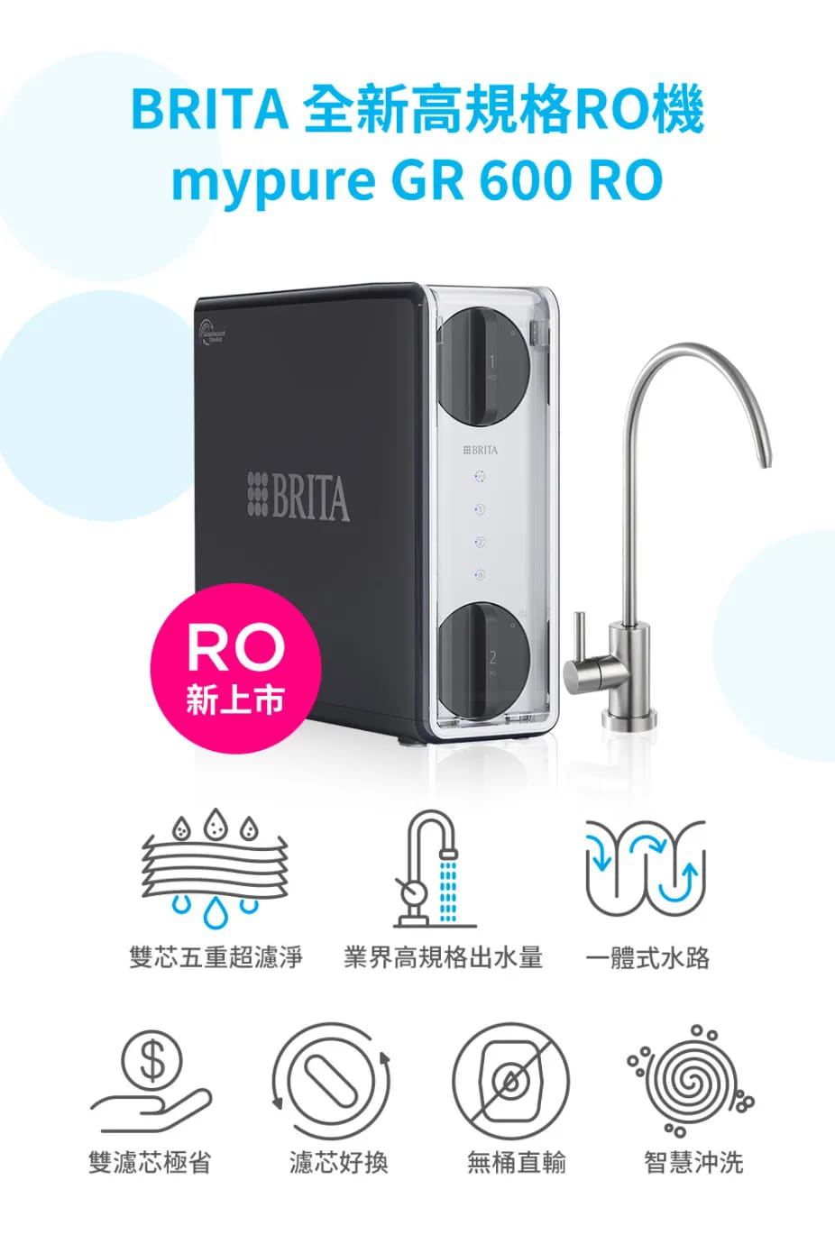 德國BRITA mypure GR600 RO直輸淨水系統